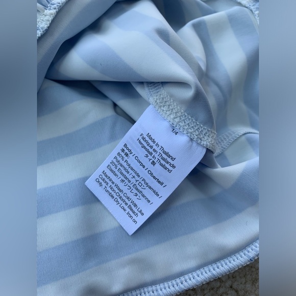 Crewcuts Size 12 Striped Two Piece Rash Guard Swimsuit - Picture 5 of 7